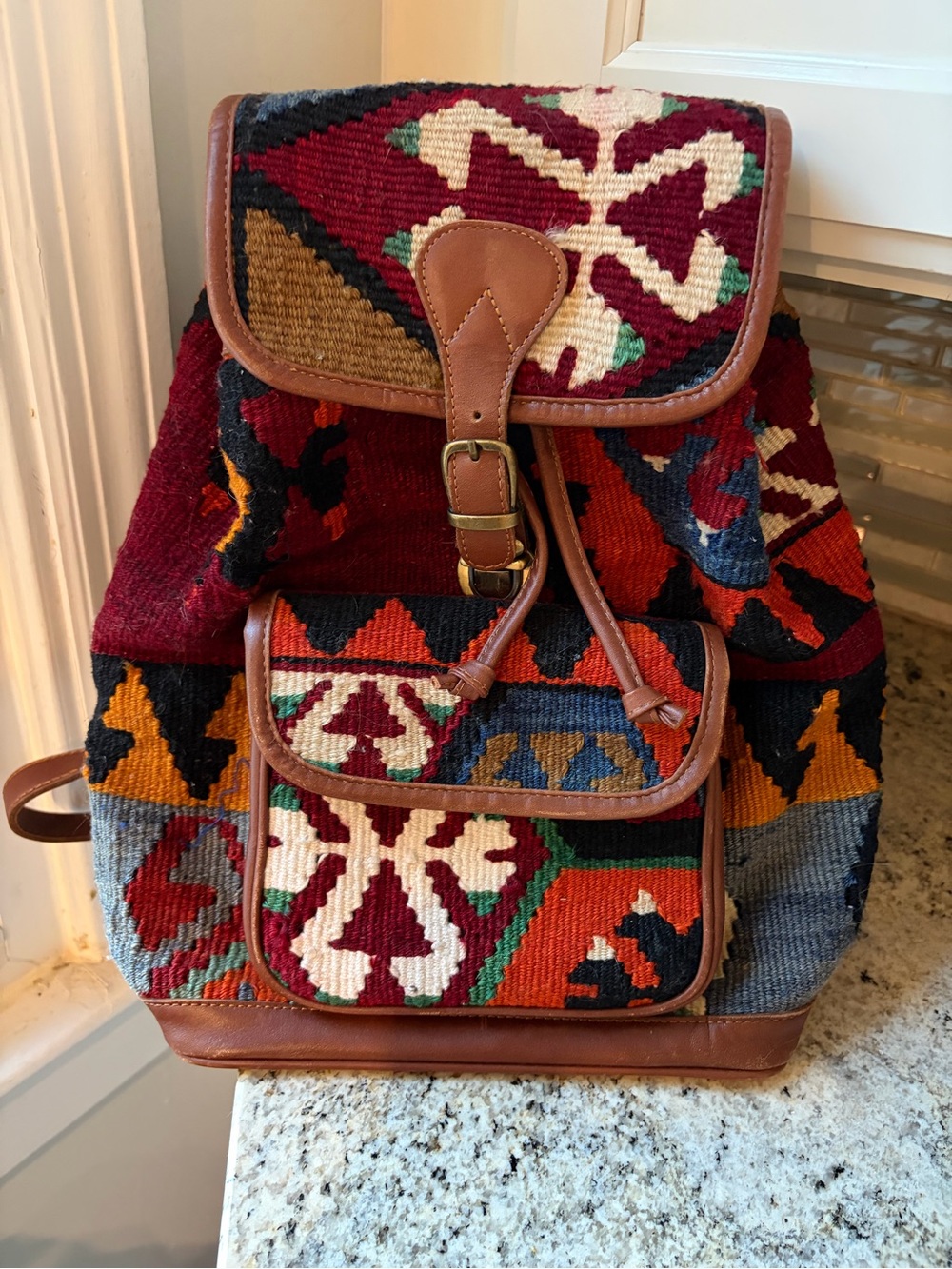 Yun Art Kilim Wool Backpack